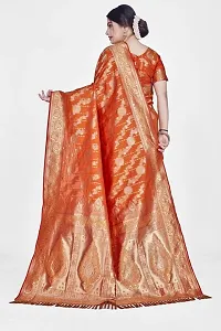 Beautiful  Art Silk  Jacquard Saree with Blouse Piece For Women-thumb1