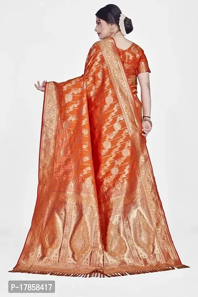 Beautiful  Art Silk  Jacquard Saree with Blouse Piece For Women-thumb2