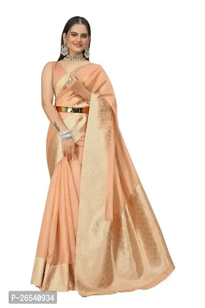 Classic Organza Jacquard Saree With Blouse-thumb0