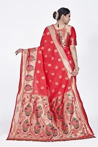 Beautiful  Art Silk  Jacquard Saree with Blouse Piece For Women-thumb1