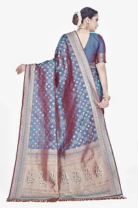 Beautiful  Art Silk  Jacquard Saree with Blouse Piece For Women-thumb3