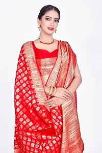 Stylish Stunning Parrot Design Banarasi Silk Zari Work Saree-thumb2