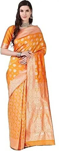 Beautiful Art Silk Jacquard Saree with Blouse Piece For Women