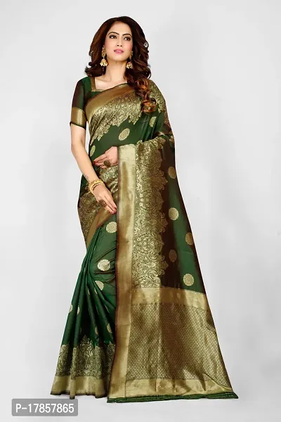 Beautiful  Art Silk  Jacquard Saree with Blouse Piece For Women-thumb0