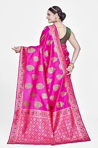 Beautiful  Art Silk  Jacquard Saree with Blouse Piece For Women-thumb1