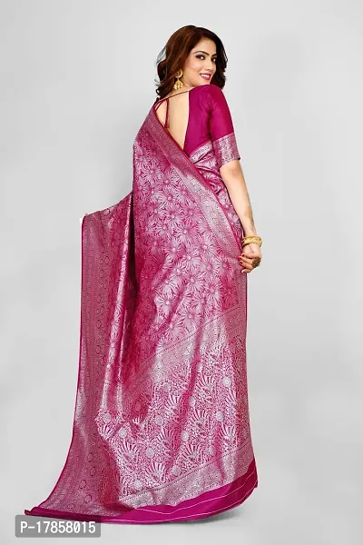 Beautiful  Art Silk  Jacquard Saree with Blouse Piece For Women-thumb2