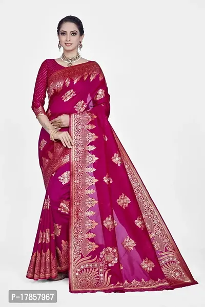 Beautiful  Art Silk  Jacquard Saree with Blouse Piece For Women