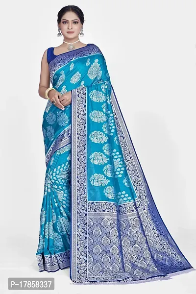 Beautiful  Art Silk  Jacquard Saree with Blouse Piece For Women