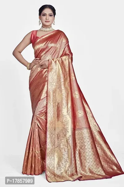 Beautiful  Art Silk  Jacquard Saree with Blouse Piece For Women