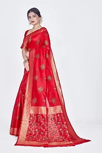 Beautiful  Art Silk  Jacquard Saree with Blouse Piece For Women-thumb3