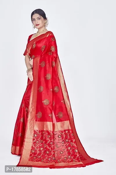 Beautiful  Art Silk  Jacquard Saree with Blouse Piece For Women-thumb4