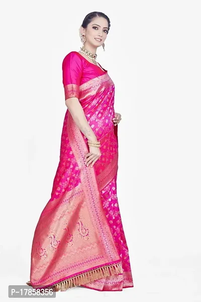 Beautiful  Art Silk  Jacquard Saree with Blouse Piece For Women-thumb5