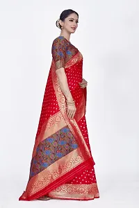 Beautiful  Art Silk  Jacquard Saree with Blouse Piece For Women-thumb4