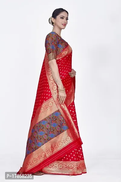 Beautiful  Art Silk  Jacquard Saree with Blouse Piece For Women-thumb5