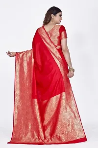 Beautiful  Art Silk  Jacquard Saree with Blouse Piece For Women-thumb1