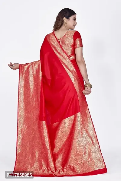 Beautiful  Art Silk  Jacquard Saree with Blouse Piece For Women-thumb2