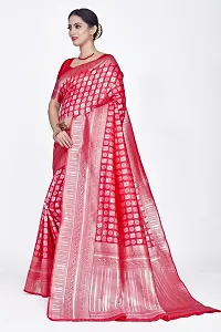 Beautiful  Art Silk  Jacquard Saree with Blouse Piece For Women-thumb4