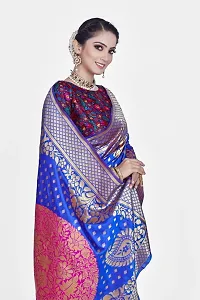 Beautiful  Art Silk  Jacquard Saree with Blouse Piece For Women-thumb2