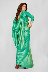 Beautiful  Pure Silk  Jacquard Saree with Blouse Piece For Women-thumb1