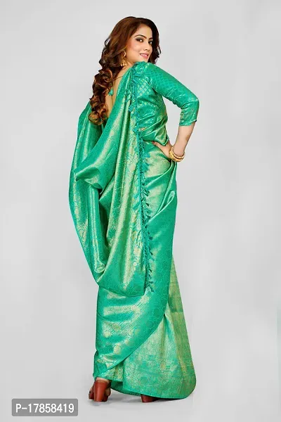 Beautiful  Pure Silk  Jacquard Saree with Blouse Piece For Women-thumb2