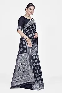 Stylish Silk Blend Zari Saree With Blouse Piece For Women-thumb4