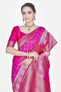 Beautiful  Art Silk  Jacquard Saree with Blouse Piece For Women-thumb2