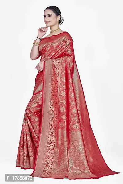 Beautiful  Art Silk  Jacquard Saree with Blouse Piece For Women-thumb4