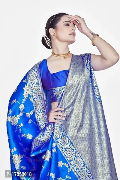 Beautiful  Art Silk  Jacquard Saree with Blouse Piece For Women-thumb3