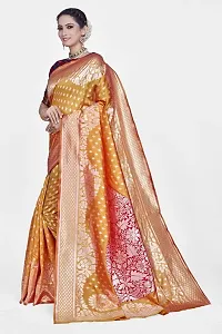 Beautiful  Art Silk  Jacquard Saree with Blouse Piece For Women-thumb3