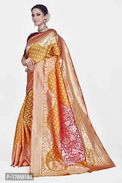 Beautiful  Art Silk  Jacquard Saree with Blouse Piece For Women-thumb4