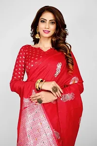 Stylish Pure Silk Zari Saree With Blouse Piece For Women-thumb4