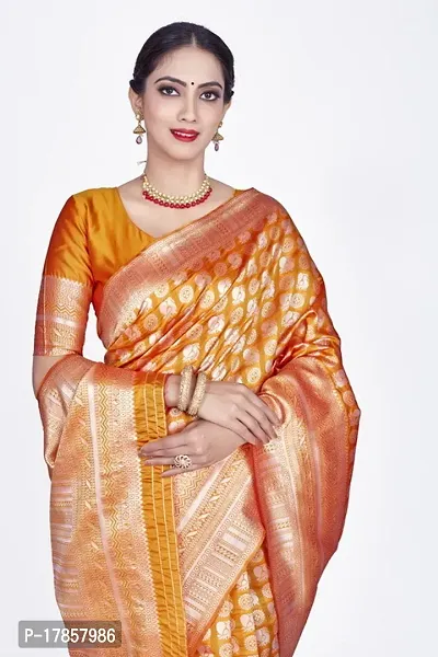 Beautiful  Art Silk  Jacquard Saree with Blouse Piece For Women-thumb5