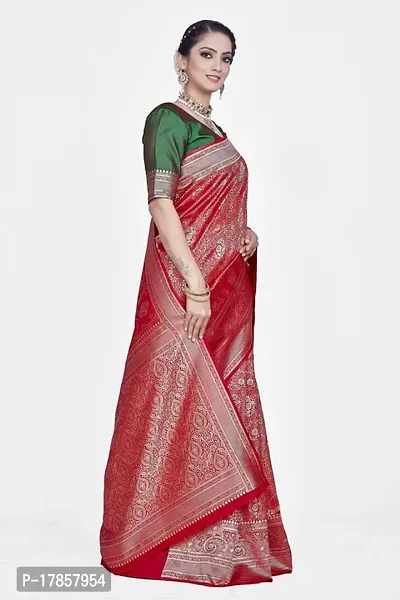 Beautiful  Art Silk  Jacquard Saree with Blouse Piece For Women-thumb5