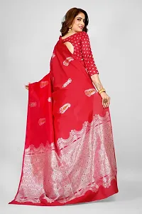 Stylish Pure Silk Zari Saree With Blouse Piece For Women-thumb1