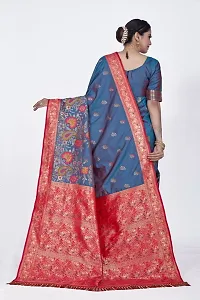 Beautiful  Art Silk  Jacquard Saree with Blouse Piece For Women-thumb1