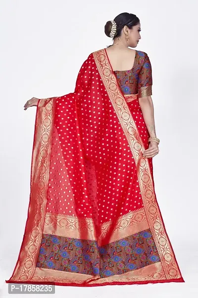 Beautiful  Art Silk  Jacquard Saree with Blouse Piece For Women-thumb2