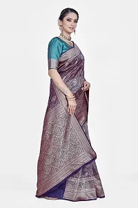 Beautiful  Art Silk  Jacquard Saree with Blouse Piece For Women-thumb4