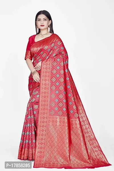 Beautiful  Art Silk  Jacquard Saree with Blouse Piece For Women