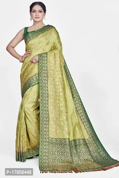 Beautiful  Art Silk  Jacquard Saree with Blouse Piece For Women-thumb0