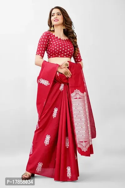 Beautiful  Pure Silk  Jacquard Saree with Blouse Piece For Women-thumb0