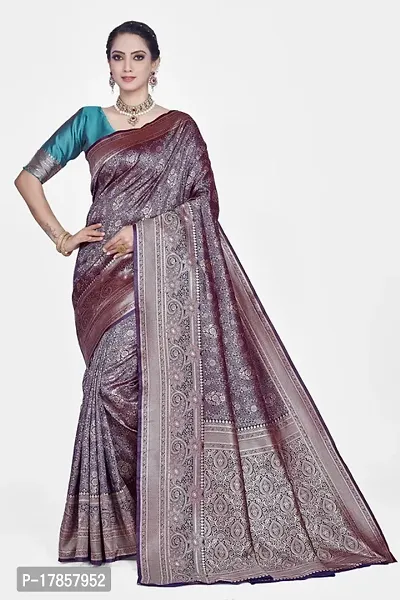 Beautiful  Art Silk  Jacquard Saree with Blouse Piece For Women-thumb0