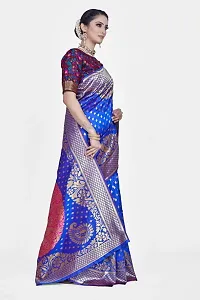 Beautiful  Art Silk  Jacquard Saree with Blouse Piece For Women-thumb4