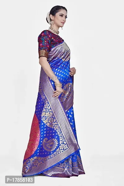 Beautiful  Art Silk  Jacquard Saree with Blouse Piece For Women-thumb5