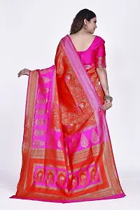 Beautiful  Art Silk  Jacquard Saree with Blouse Piece For Women-thumb1