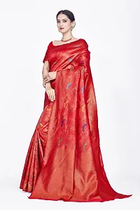 Beautiful  Art Silk  Jacquard Saree with Blouse Piece For Women-thumb3