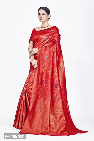 Beautiful  Art Silk  Jacquard Saree with Blouse Piece For Women-thumb4