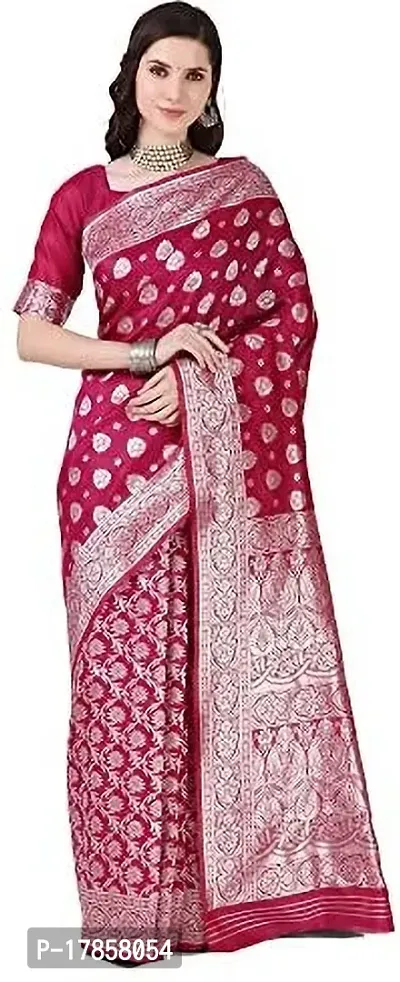 Beautiful  Art Silk  Jacquard Saree with Blouse Piece For Women-thumb0