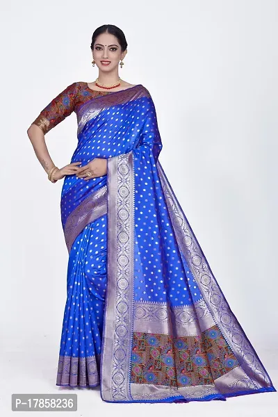 Beautiful  Art Silk  Jacquard Saree with Blouse Piece For Women