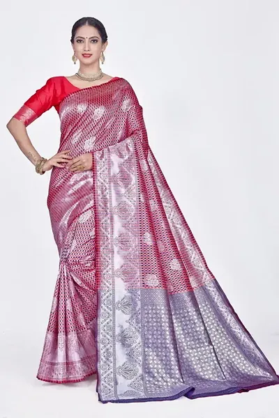 Hot Selling Art Silk Saree with Blouse piece 