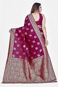 Beautiful  Art Silk  Jacquard Saree with Blouse Piece For Women-thumb1